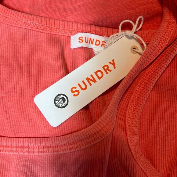 BNWT - SUNDRY MIXED MEDIA TANK COTTON DRESS - Picture 6 of 7